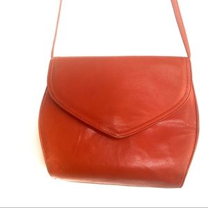 Crouch & Fitzgerald orange leather small purse